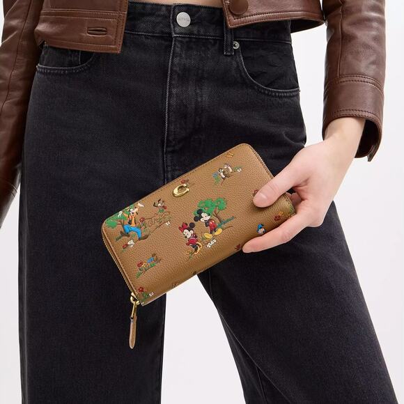 🐭Disney X Coach Essential Accordion Zip Wallet With Mickey Mouse Friends - Picture 3 of 12